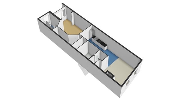 Floorplan - Benthuizerstraat 51B01, 3036 CC Rotterdam
